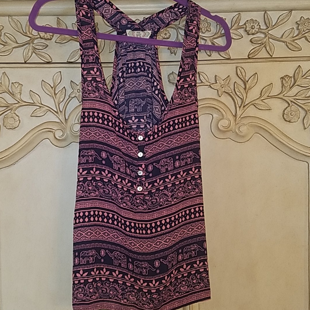 Ponk rose flowing tank size xl